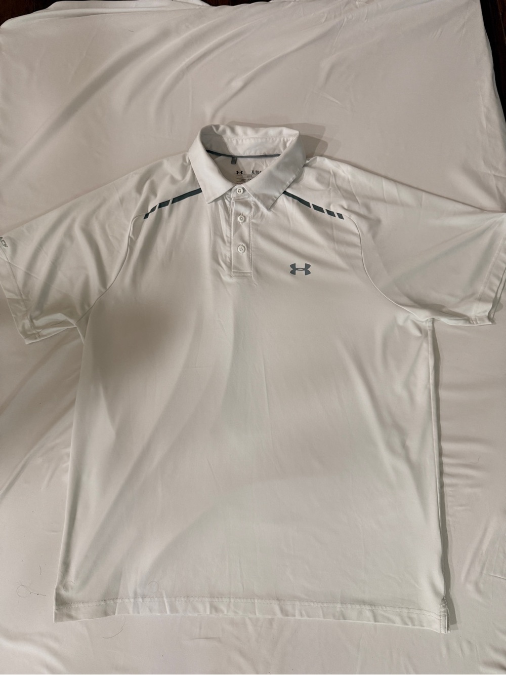 Under Armour White Polo with Gray Accent